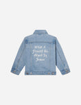 Load image into Gallery viewer, What a Friend in Jesus Kids Denim Jacket