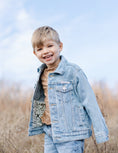 Load image into Gallery viewer, What a Friend in Jesus Kids Denim Jacket
