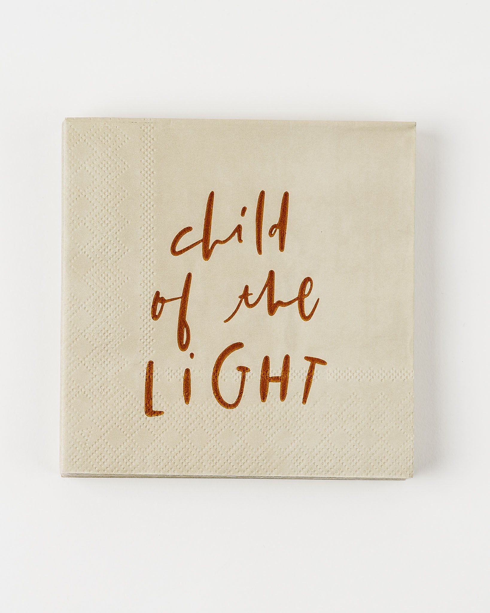 Baptism Child of the Light Cocktail Napkins