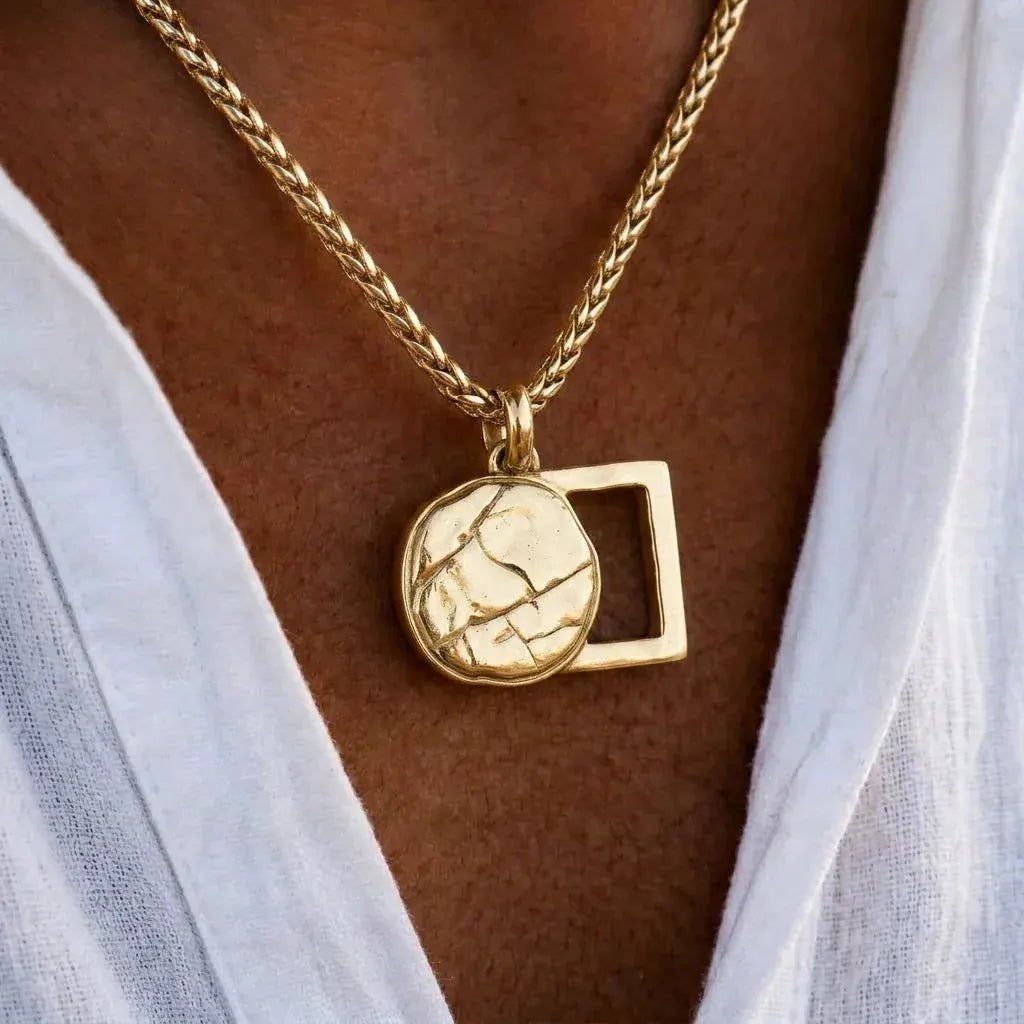 The Empty Tomb Necklace, men's solid gold