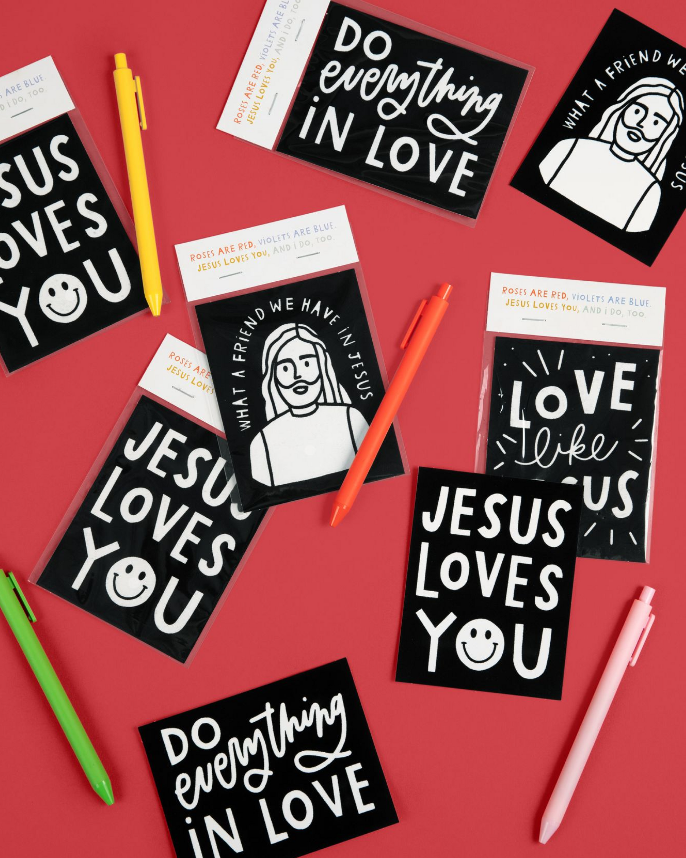 Love Like Jesus Valentine Fuzzy Coloring Cards